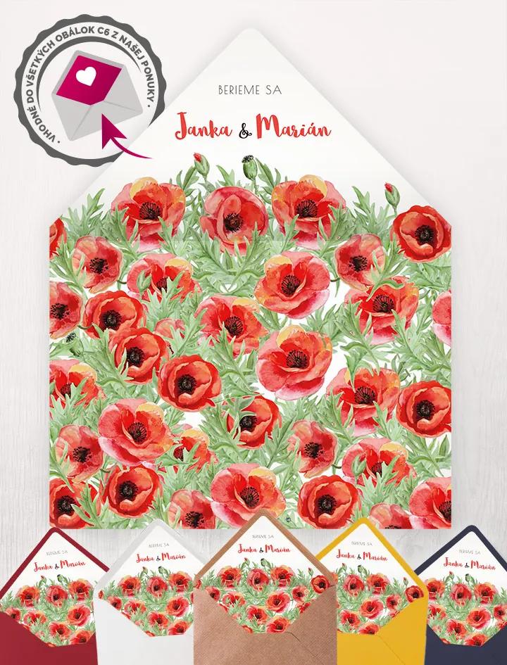 Vložka do obálky se jmény – Vlčí máky