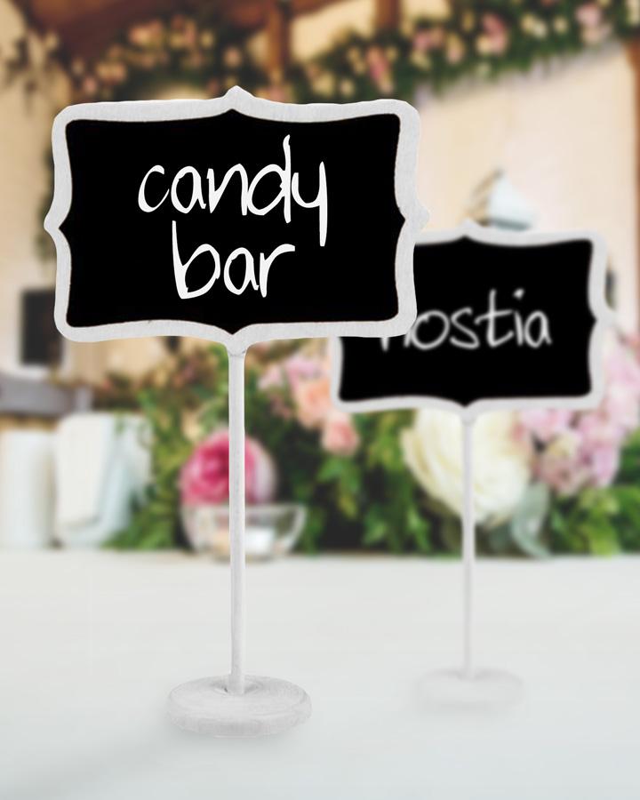 Tabulka se stojanem bílá obdélník 6x8,5, v17,5cm