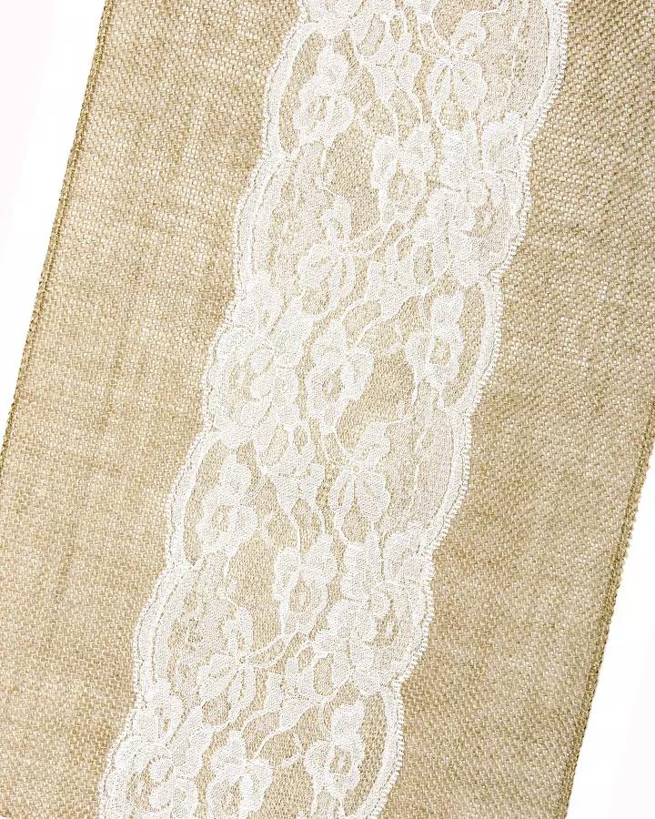 Jutový běhoun s krajkou 28x2,75, vzor 4 (uprostřed)