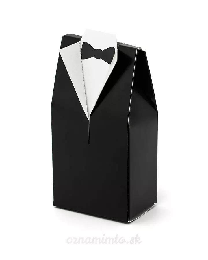 Dárková krabička ve tvaru ŽENICH 5x3x9,5 cm, 10 ks