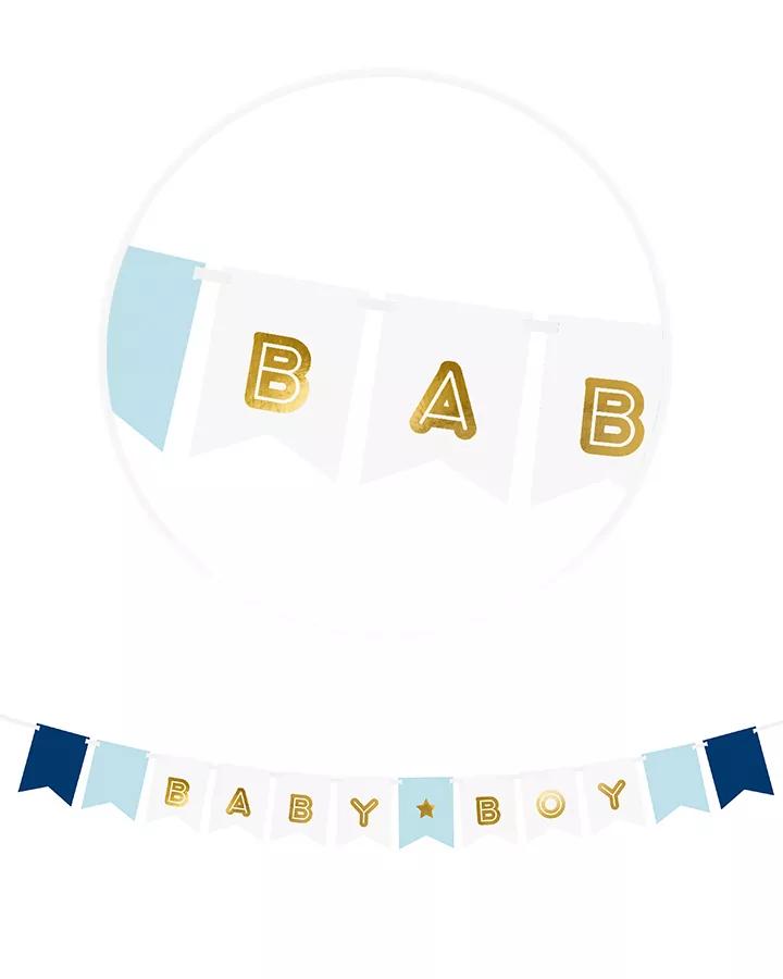 Barevná girlanda s vlajkami, rozměr 15 × 160 cm, vzor 09