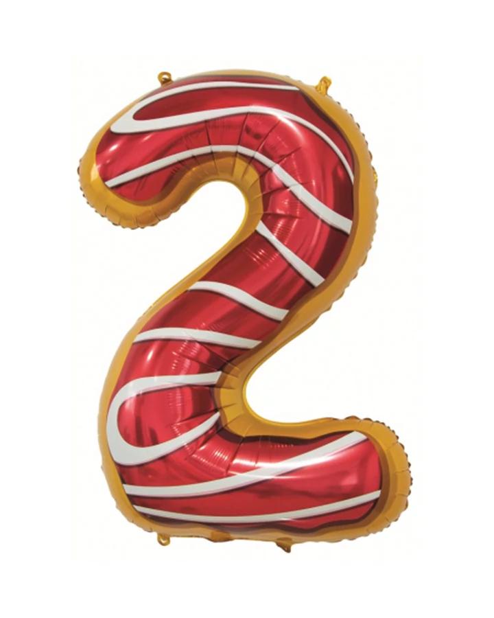 Fóliový balón číslo 2, sladký motív, 78 cm