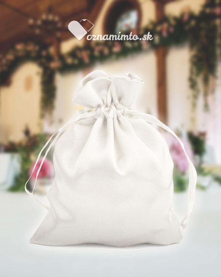 Dárkový saténový sáček 9x11 bílý