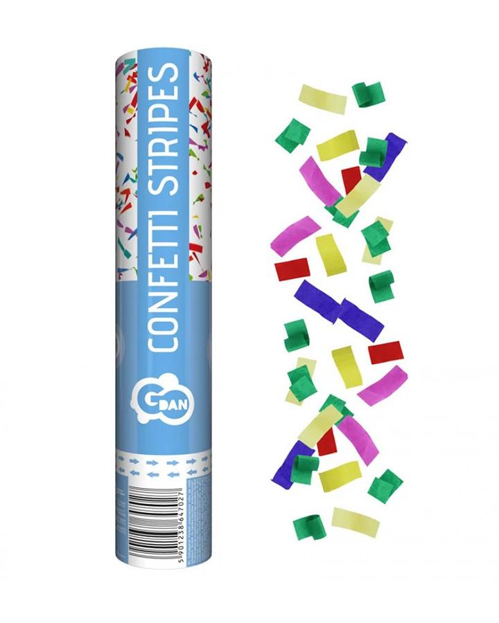 Vystřelovací konfety, mix barev, v 30 cm