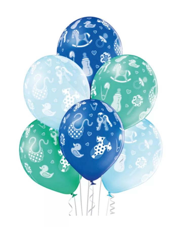 Párty balóny oslava narození chlapec, sada 6ks, 30cm