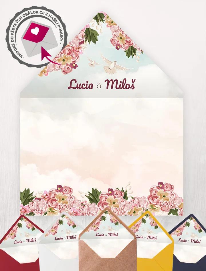 Vložka do obálky se jmény – Retro láska