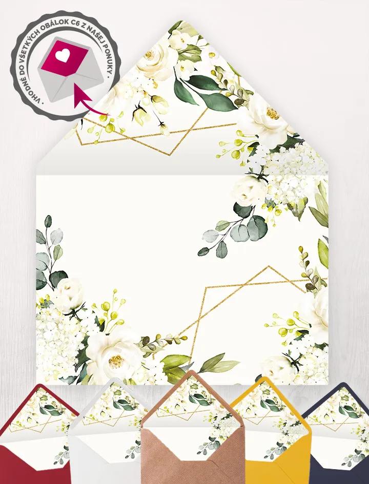 Vložka do obálky – Bílé růže III.