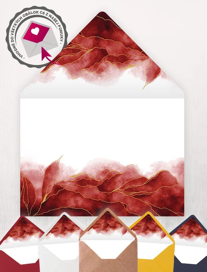 Vložka do obálky – Abstrakt IV. Bordová