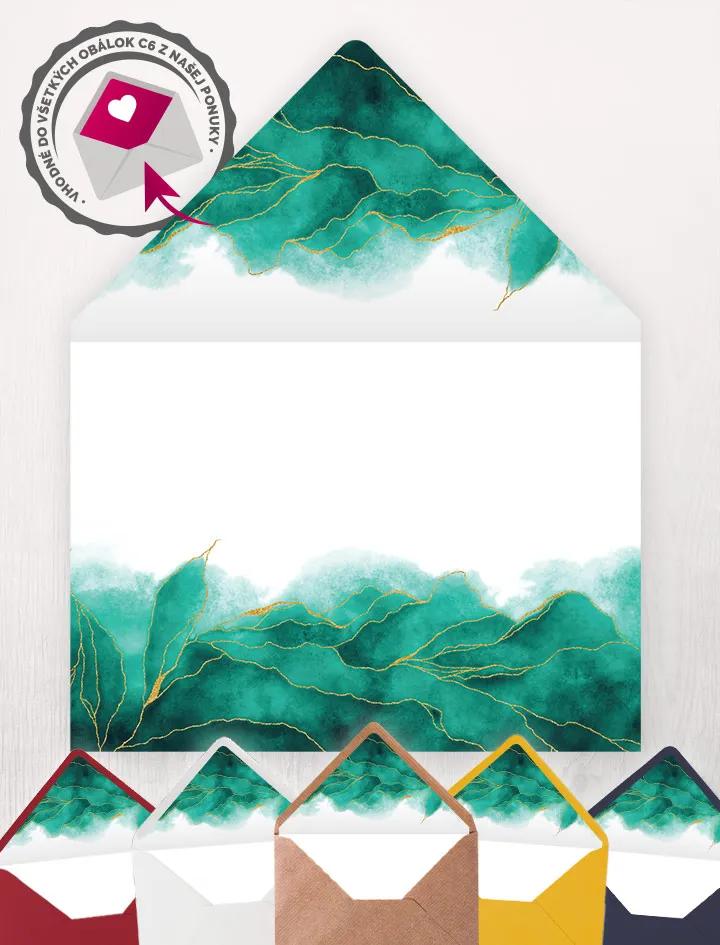 Vložka do obálky – Abstrakt IV. Smaragdová