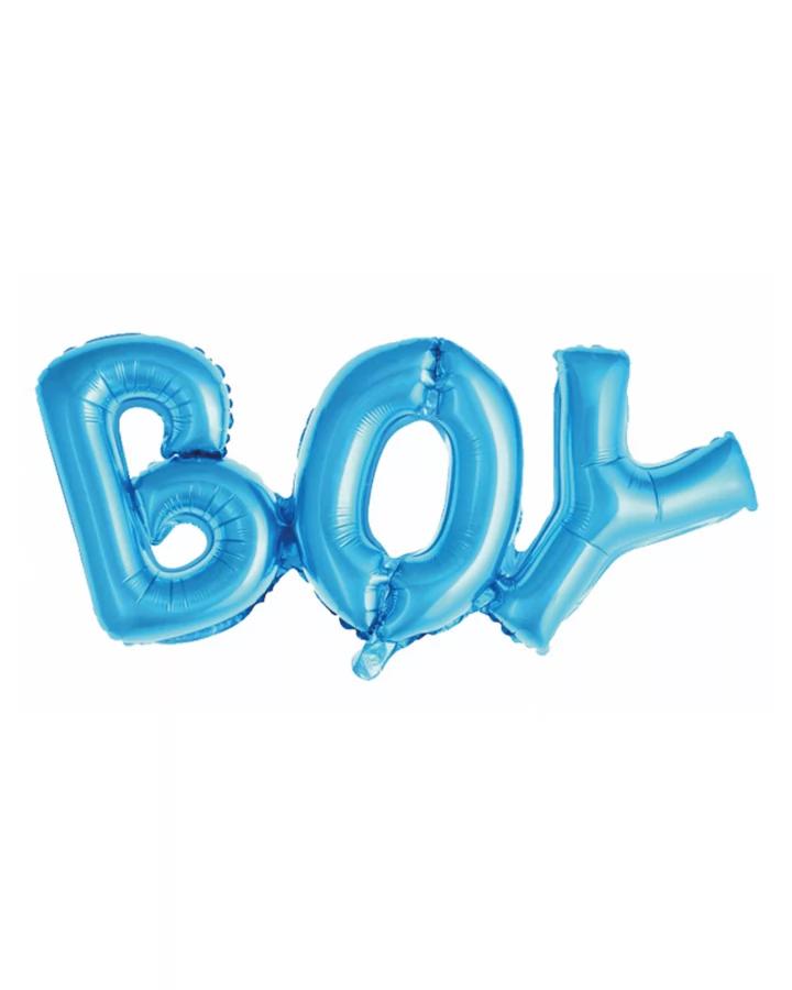 Balónový nápis BOY, modrý 65cm