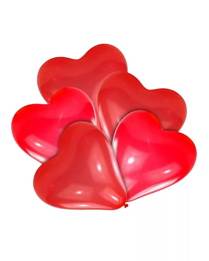 Latexové balóny srdce-červené 10" 10ks 25cm