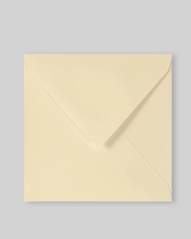Krémová obálka – čtverec 140 × 140 mm