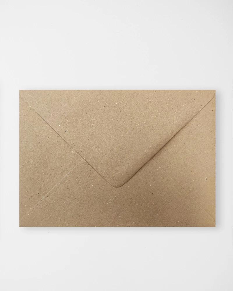 Hnědá recyklovaná obálka C5