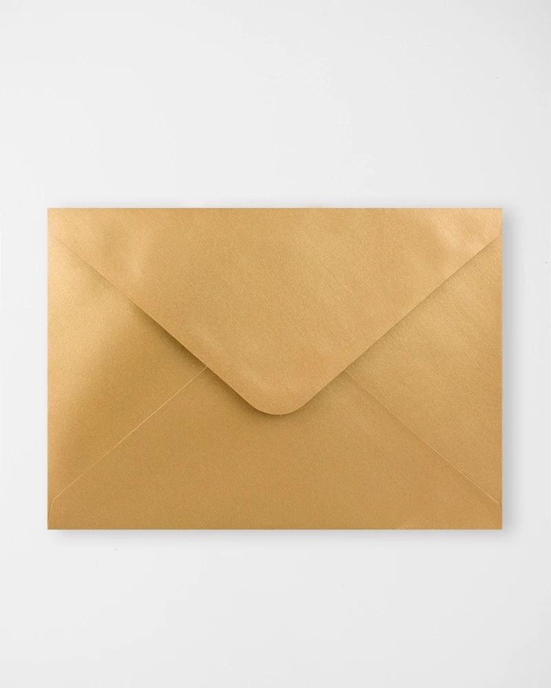 Zlatá metalická obálka C5