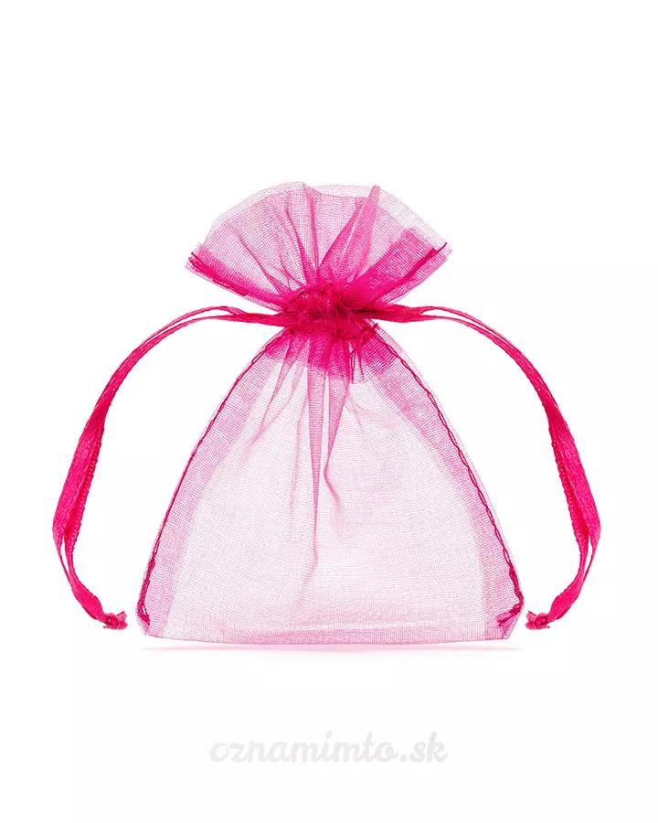 Organza sáček – sytě růžový 7,5x10 cm