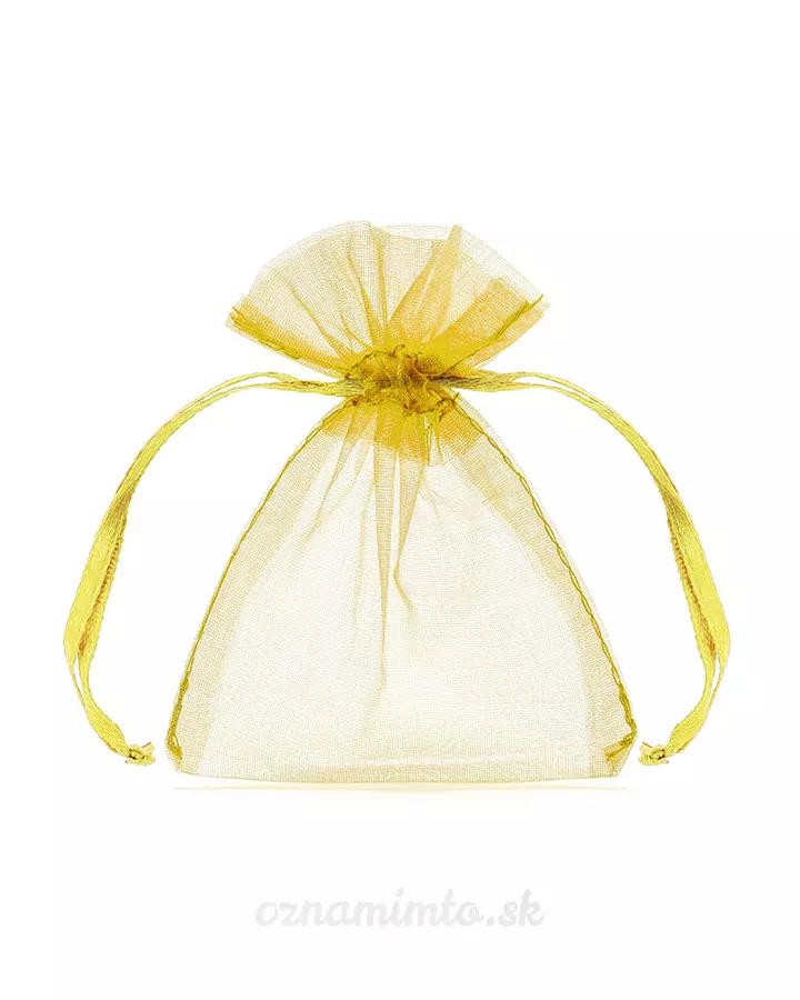 Organza sáček – zlatý 7,5x10 cm