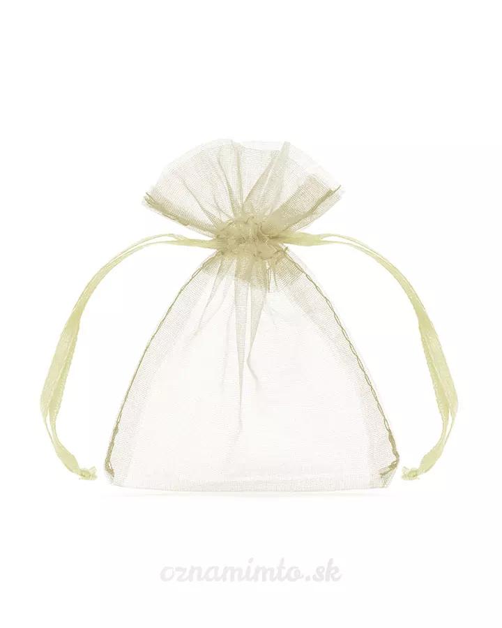 Organza sáček – krémový 7,5x10 cm