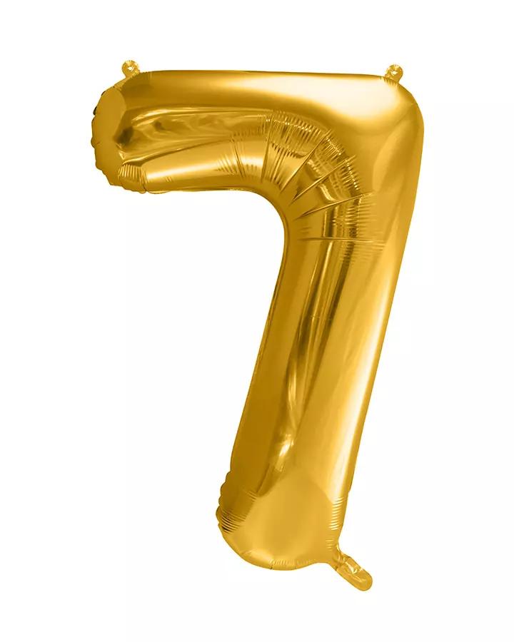 Fóliový balón číslo 8, zlatý, 86 cm