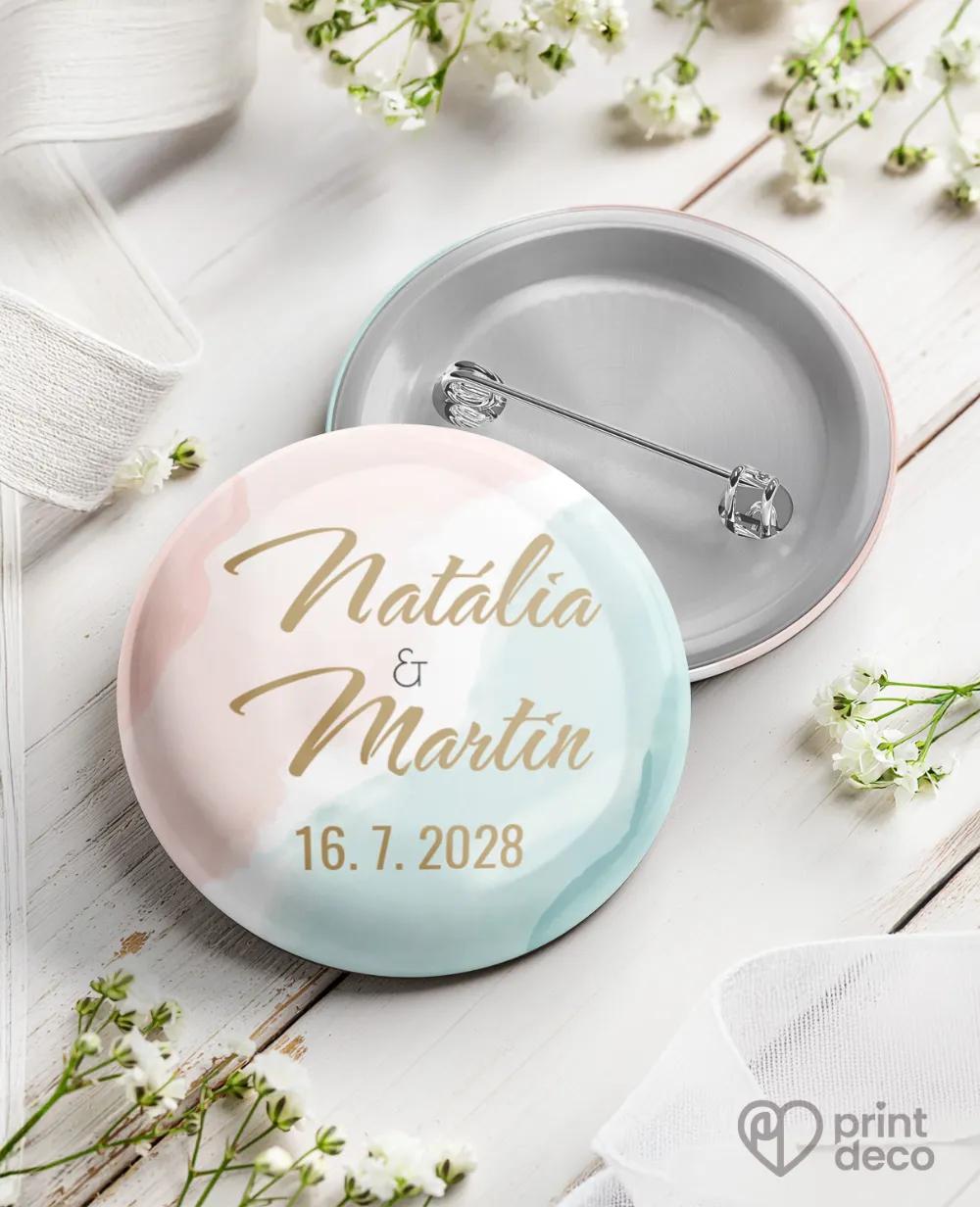 Kovové svatební odznaky - Abstrakt I.