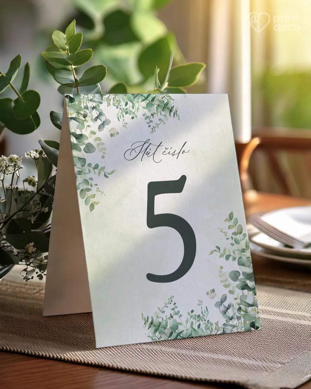 Svatební číslování stolů – Slib přírody III.