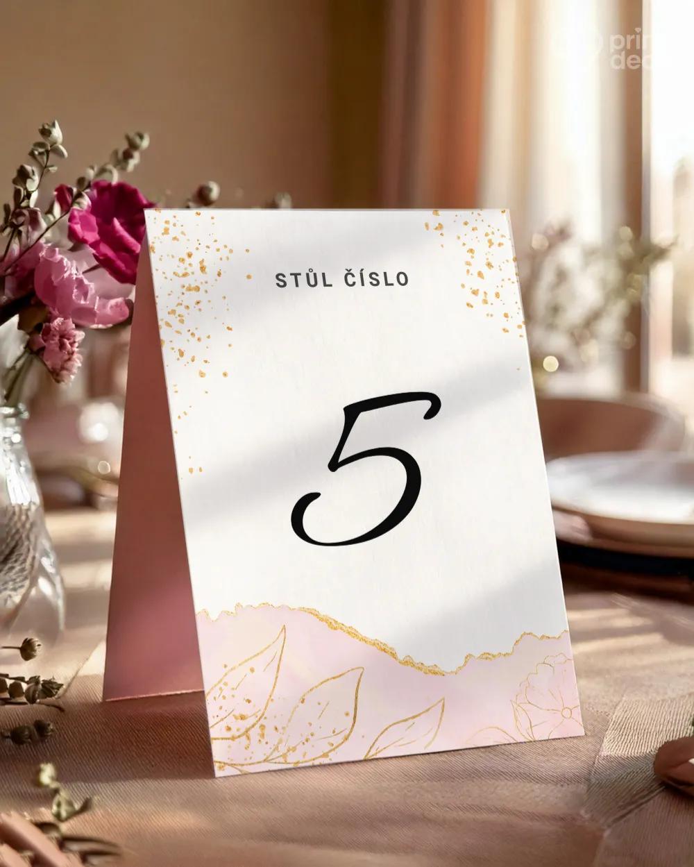 Svatební číslování stolů – Abstrakt II.