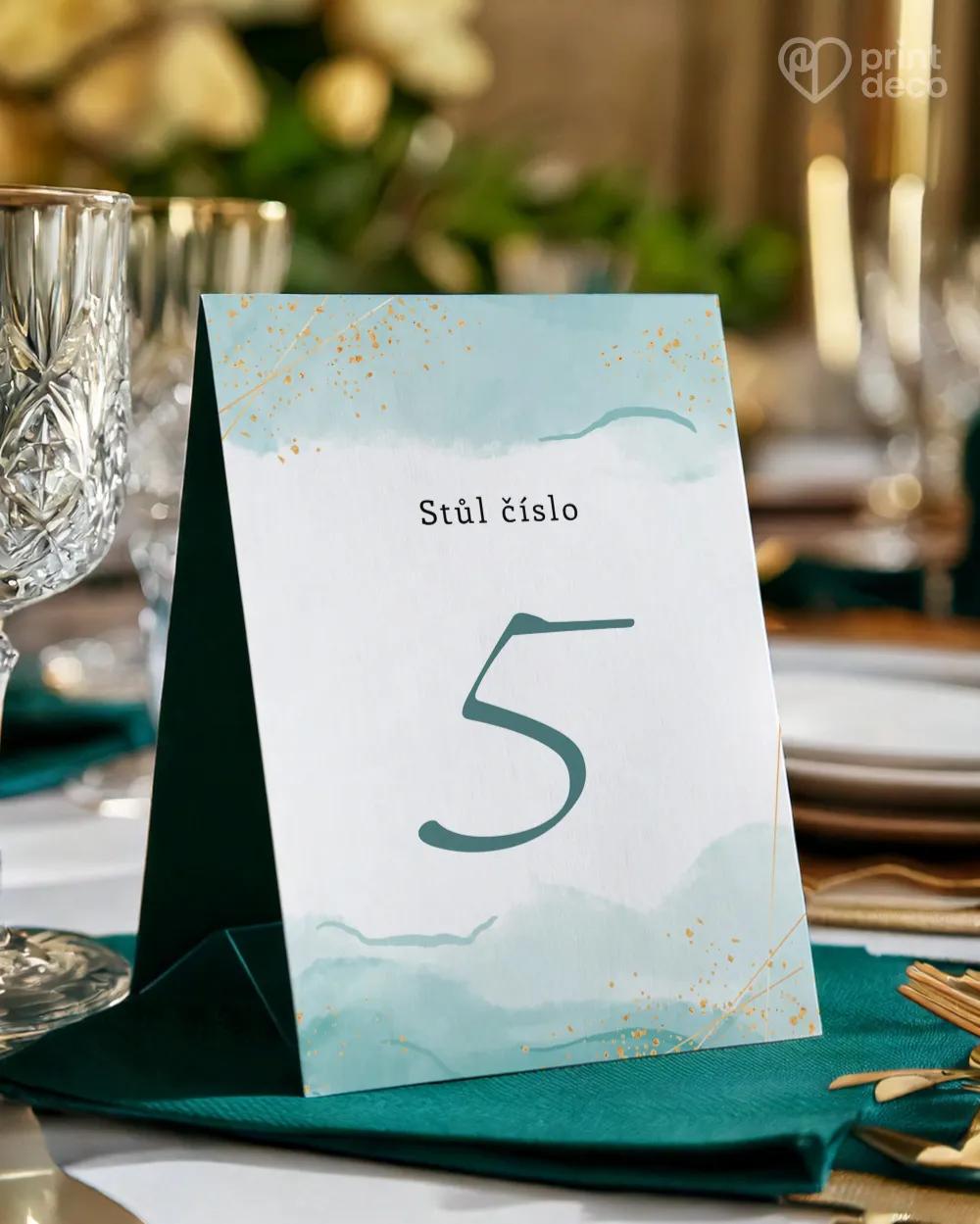 Svatební číslování stolů – Abstrakt III.