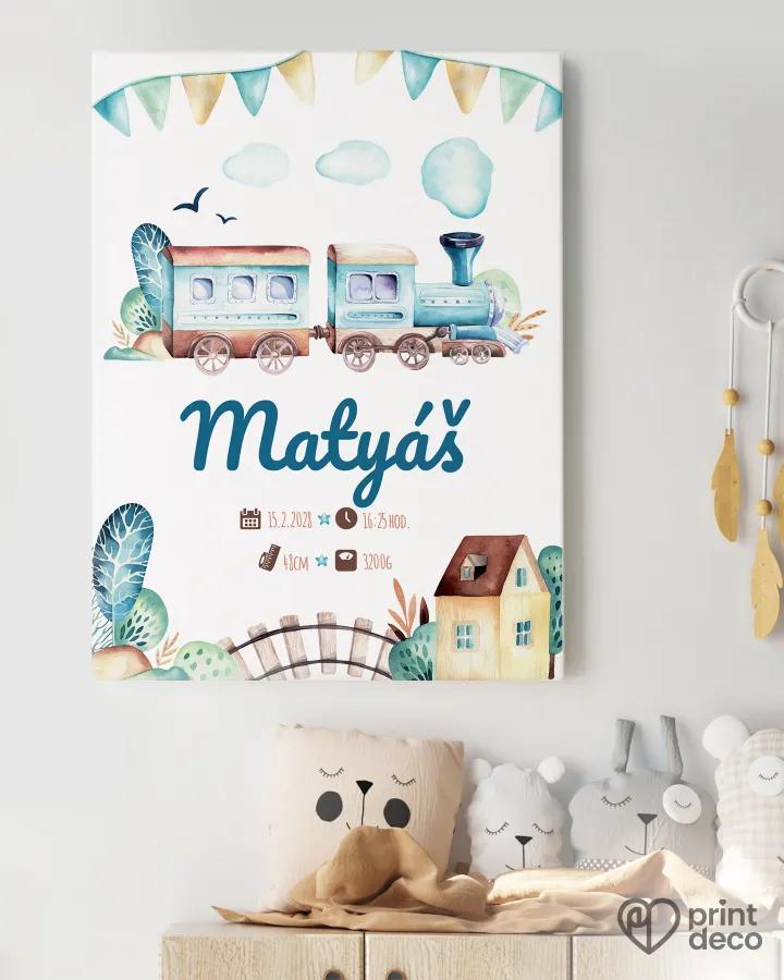 Dětský plakát s motivem vláčku