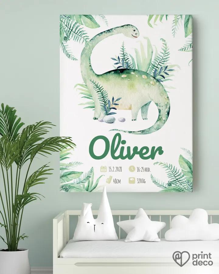 Dětský plakát s dinosaurem