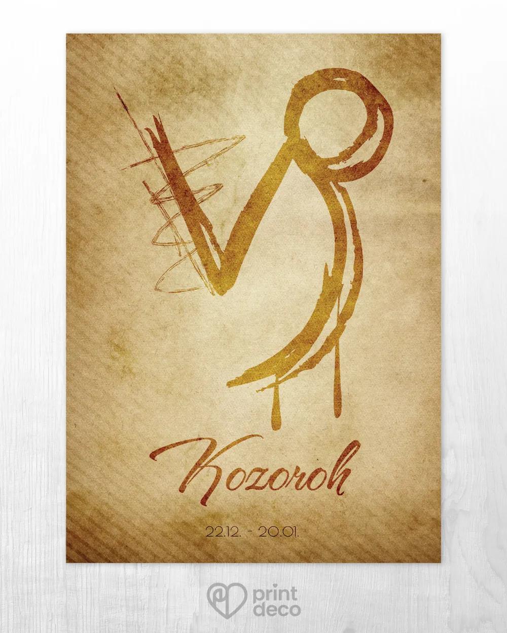 Plakát se znamením Kozoroh - motiv 1