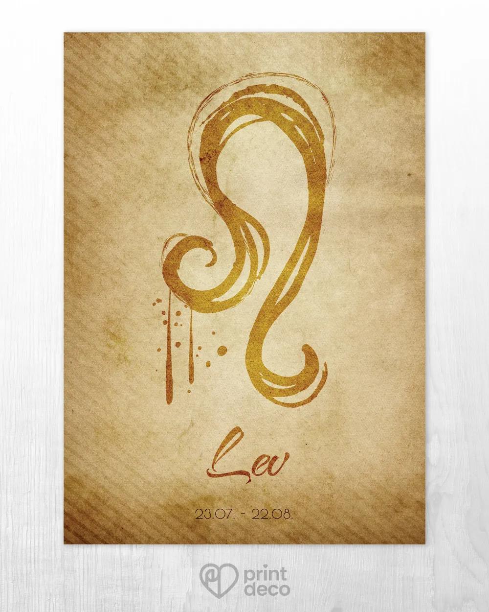 Plakát se znamením Lev - motiv 1