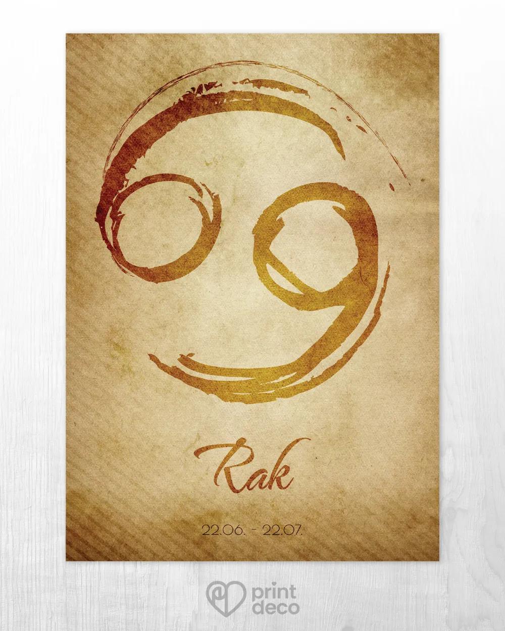 Plakát se znamením Rak - motiv 1