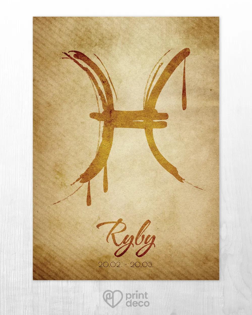 Plakát se znamením Ryby - motiv 1