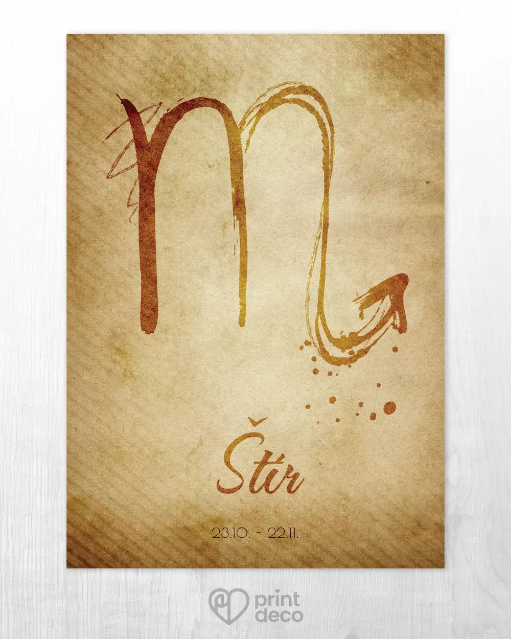 Plakát se znamením Štír - motiv 1