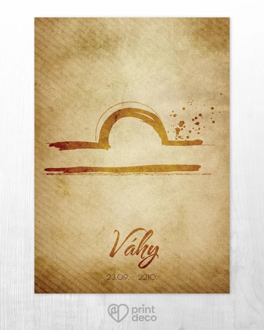 Plakát se znamením Váhy - motiv 1