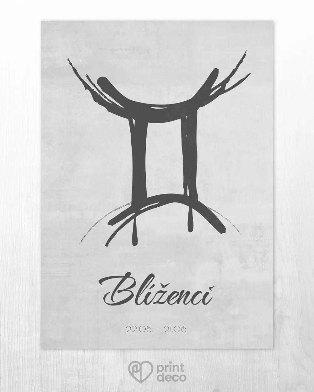 Plakát se znamením Blíženci - motiv 2