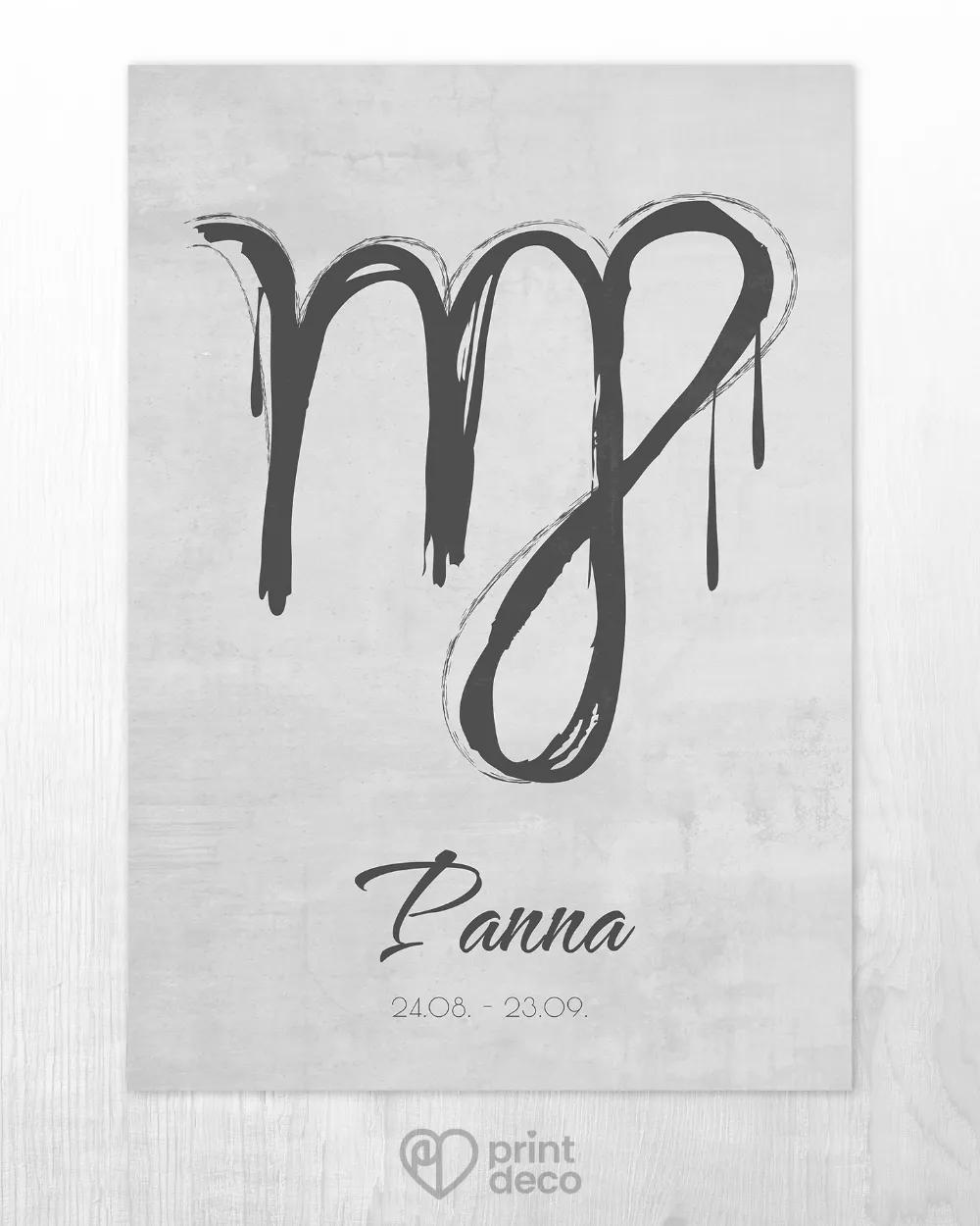 Plakát se znamením Panna - motiv 2
