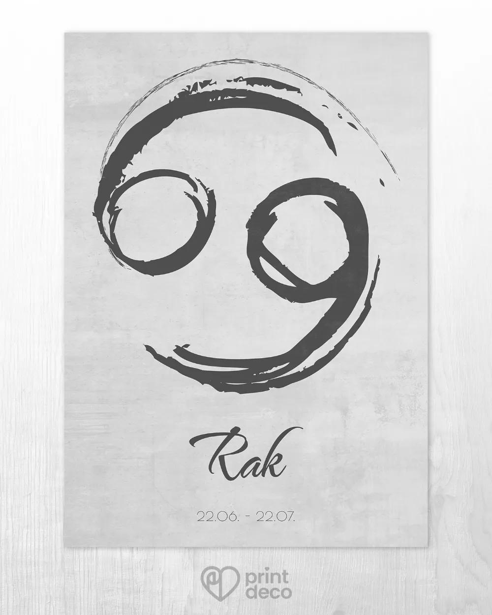 Plakát se znamením Rak - motiv 2