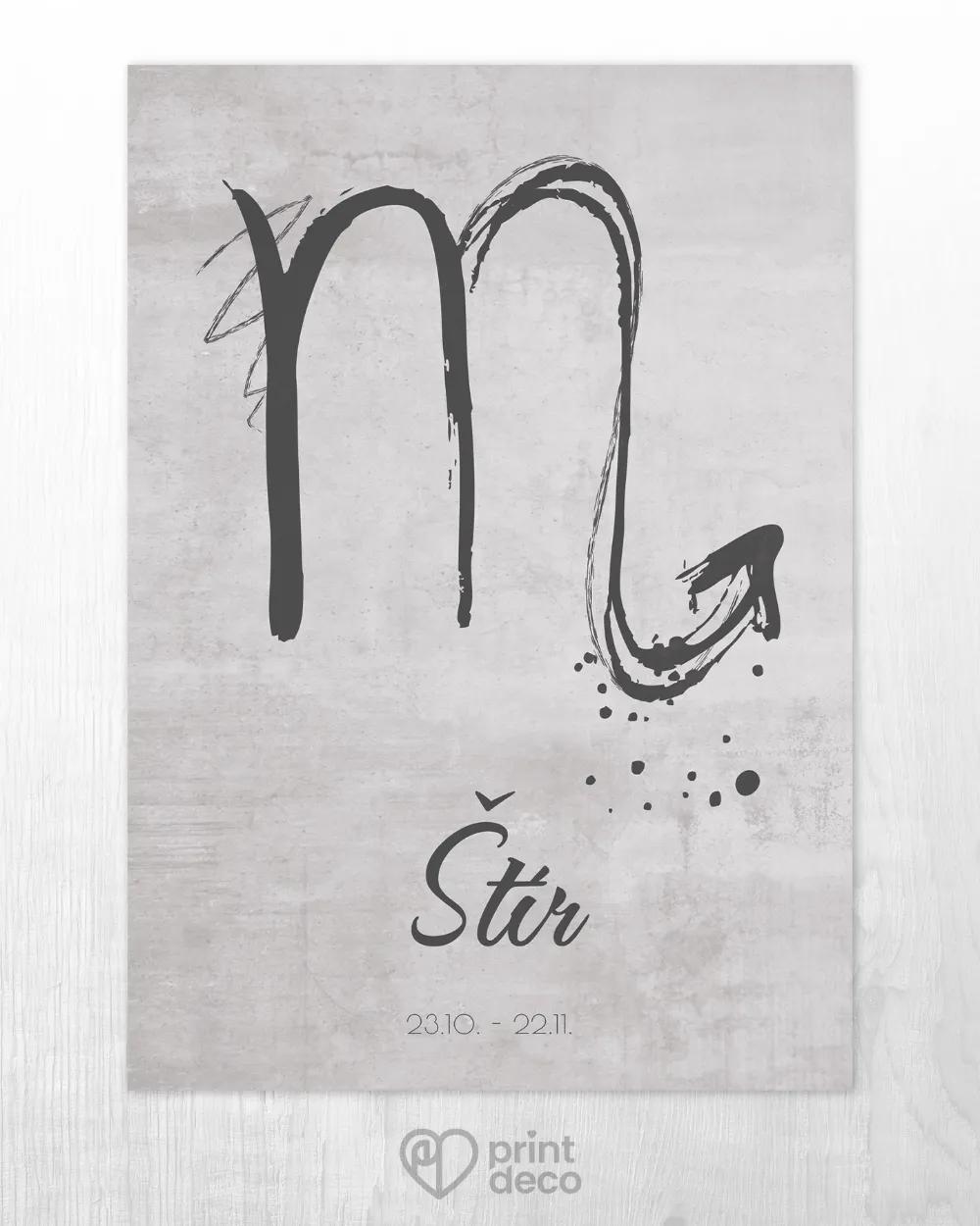 Plakát se znamením Štír - motiv 2