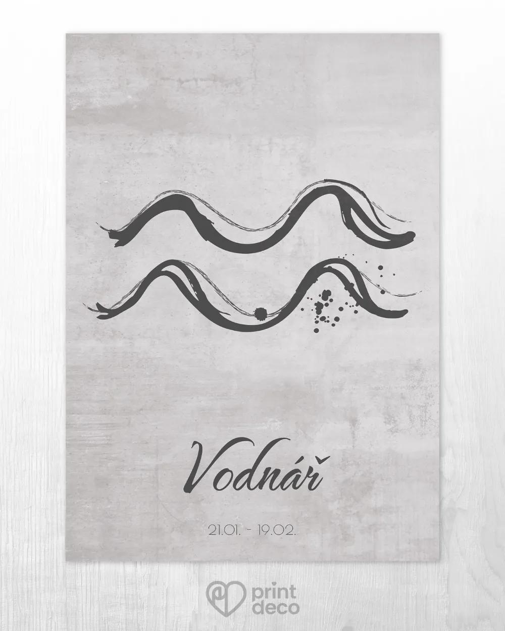 Plakát se znamením Vodnář - motiv 2