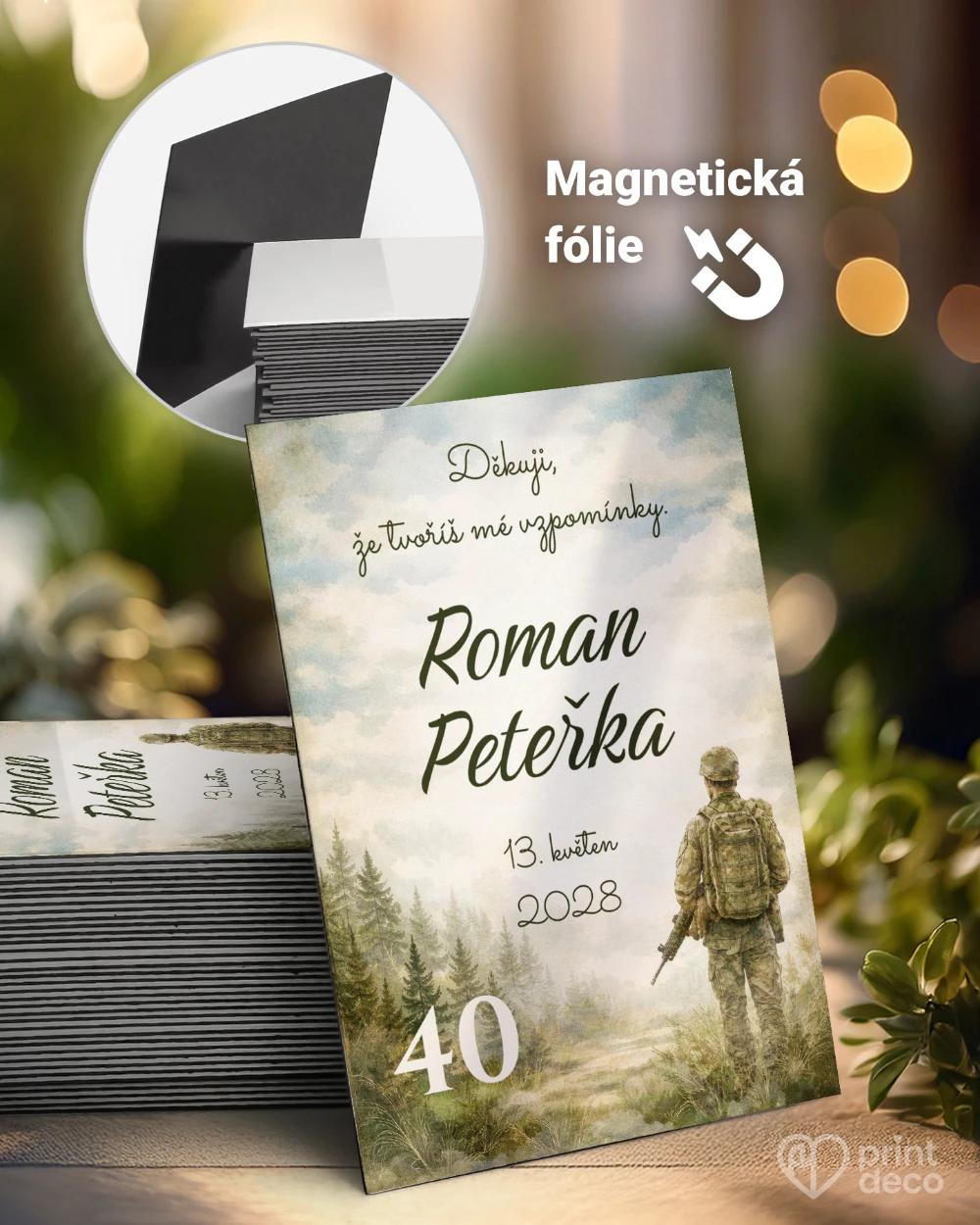 Památeční magnetky z oslavy pro vojáka 02